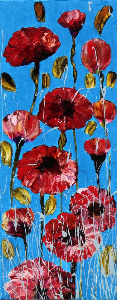 Print of Abstract Expressionism Floral Paintings by Donatella Marraoni