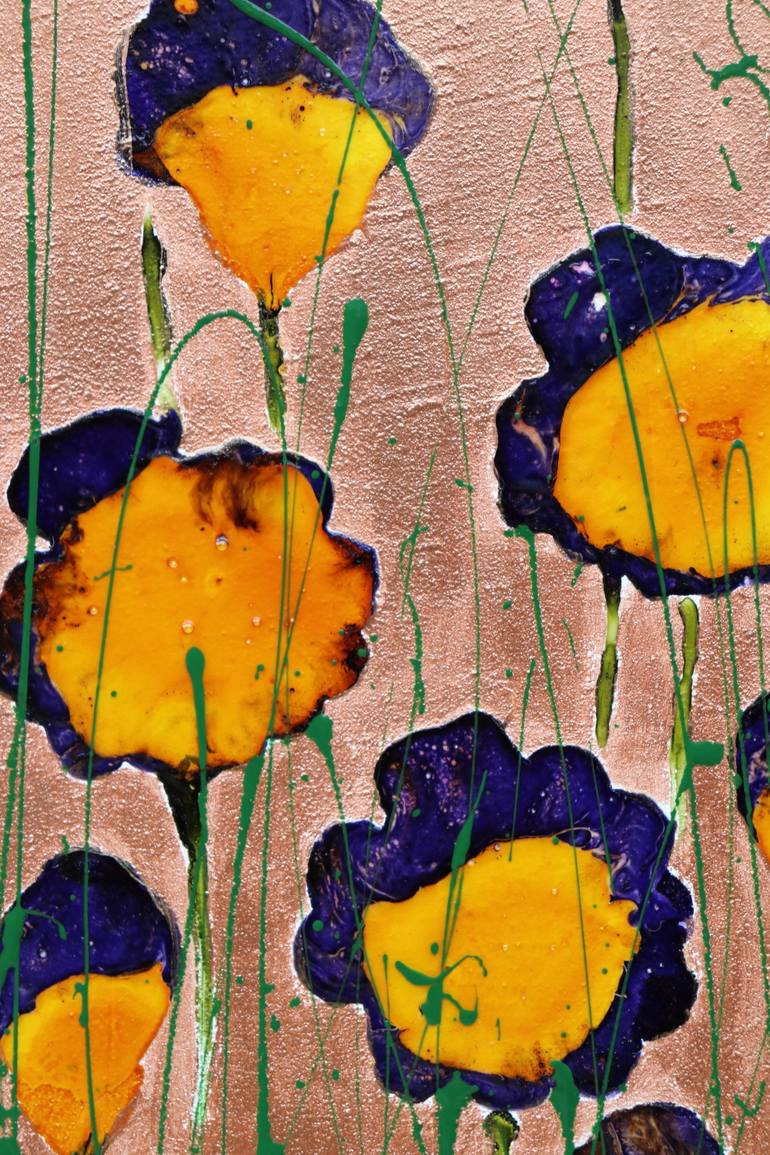 Original Abstract Expressionism Floral Painting by Donatella Marraoni