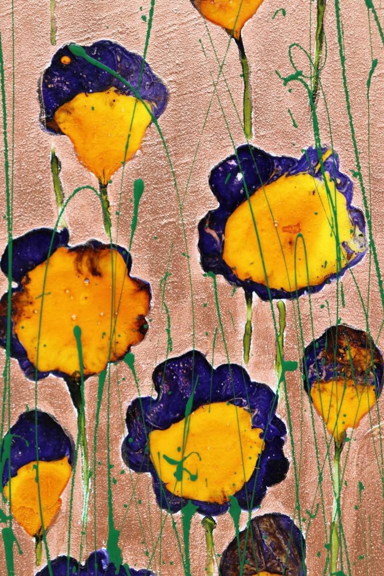 Original Abstract Expressionism Floral Painting by Donatella Marraoni