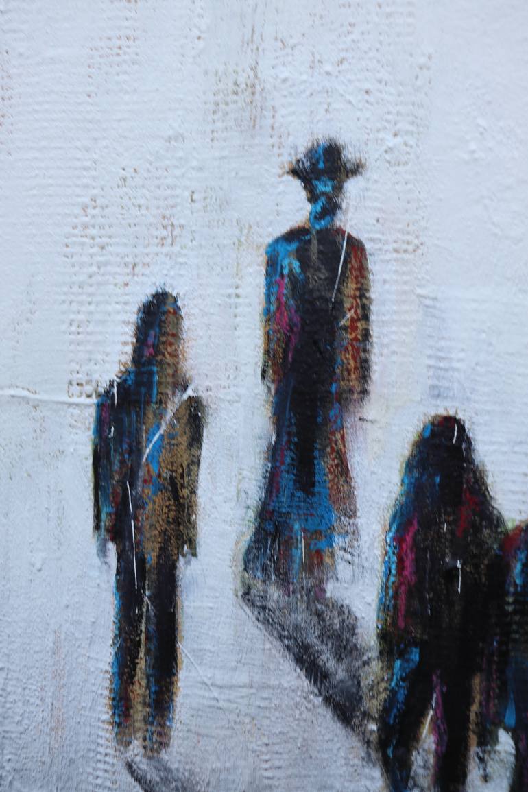 Original Abstract Expressionism People Painting by Donatella Marraoni