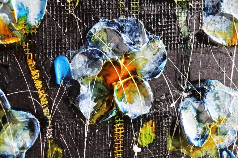 Original Abstract Expressionism Floral Painting by Donatella Marraoni