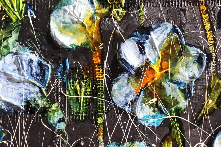 Original Abstract Expressionism Floral Painting by Donatella Marraoni