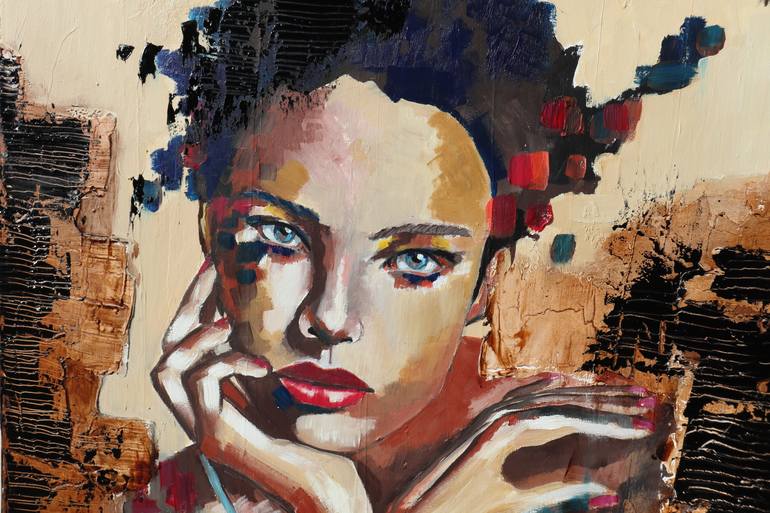 Original Abstract Expressionism People Painting by Donatella Marraoni