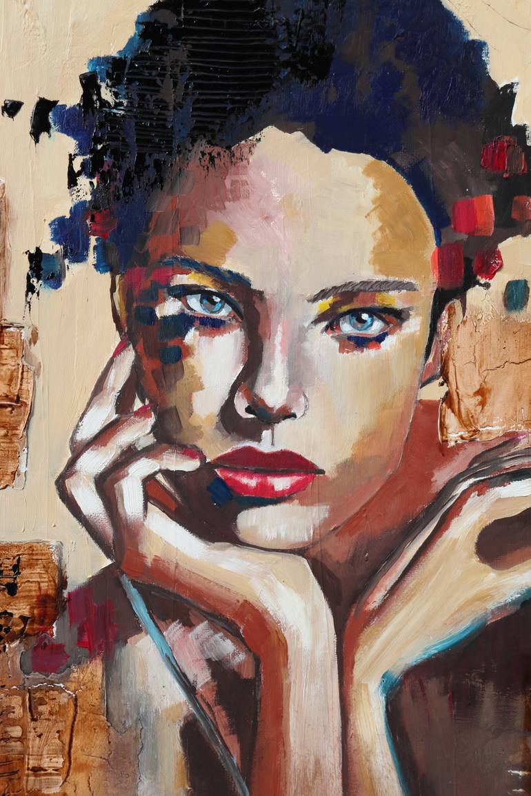 Original Abstract Expressionism People Painting by Donatella Marraoni