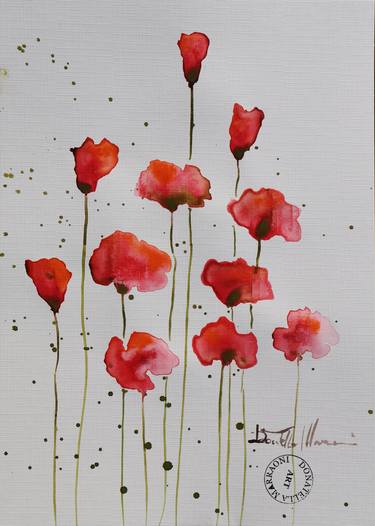 Print of Floral Paintings by Donatella Marraoni