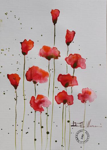 Original Floral Paintings by Donatella Marraoni