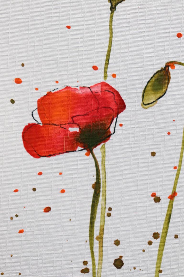 Original Minimalism Floral Painting by Donatella Marraoni