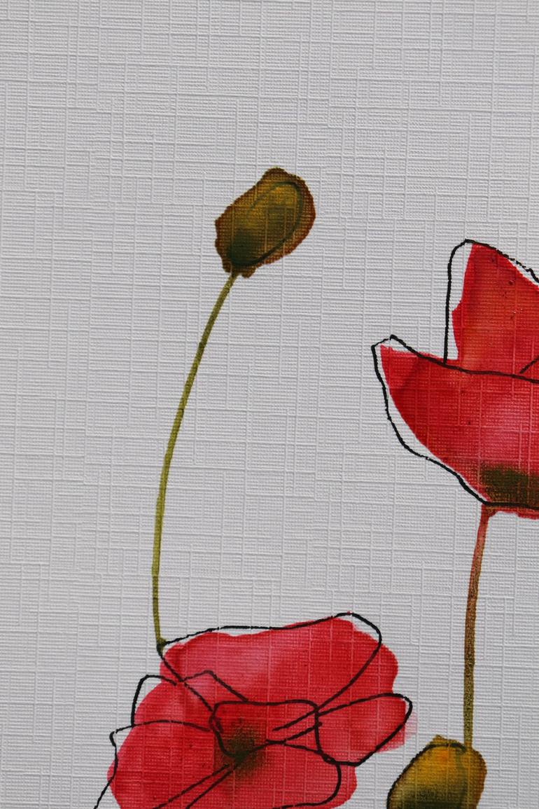 Original Minimalism Floral Painting by Donatella Marraoni