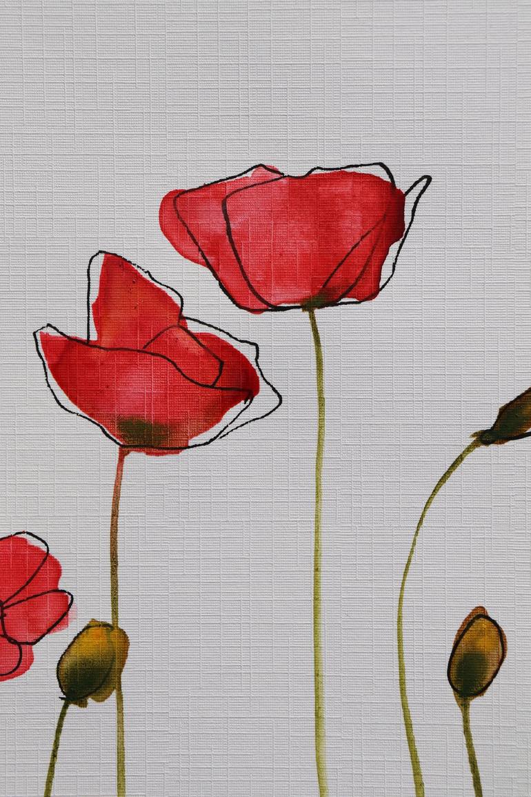 Original Minimalism Floral Painting by Donatella Marraoni