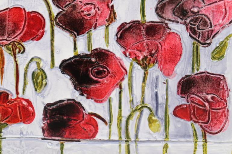 Original Abstract Expressionism Floral Painting by Donatella Marraoni