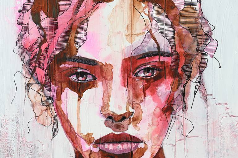 Original Abstract Expressionism Women Painting by Donatella Marraoni