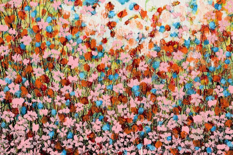 Original Abstract Expressionism Floral Painting by Donatella Marraoni