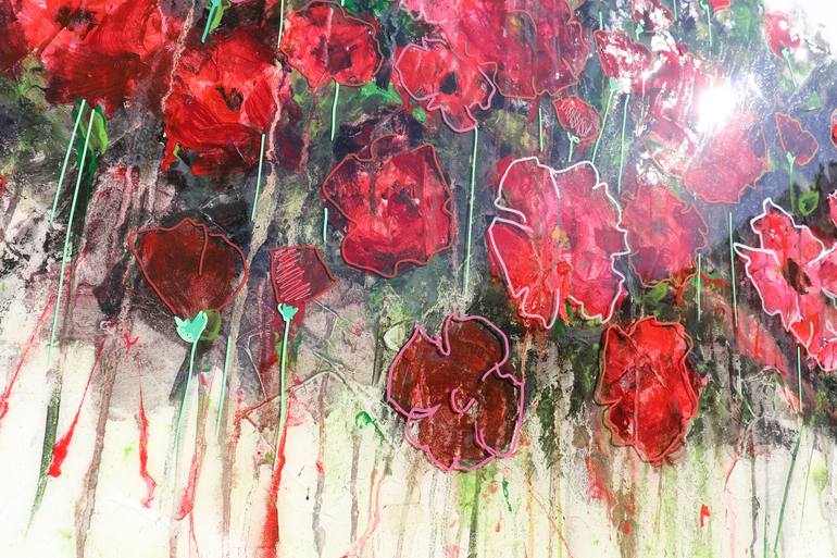 Original Abstract Expressionism Floral Painting by Donatella Marraoni