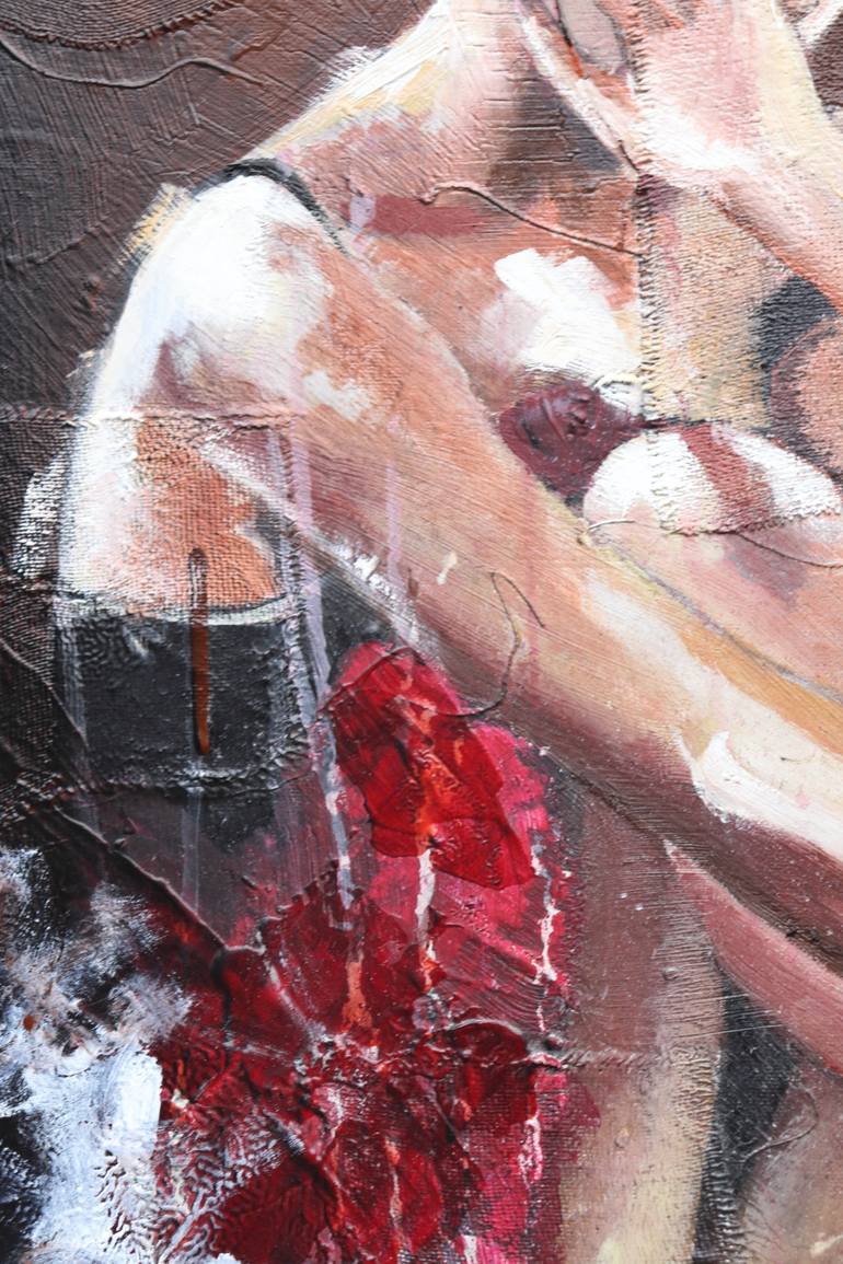 Original Abstract Expressionism Body Painting by Donatella Marraoni