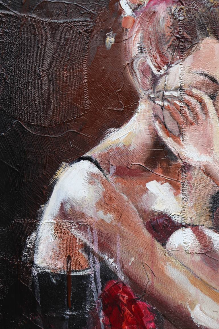 Original Abstract Expressionism Body Painting by Donatella Marraoni