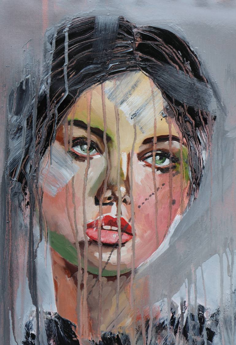 Original Abstract Expressionism Women Painting by Donatella Marraoni