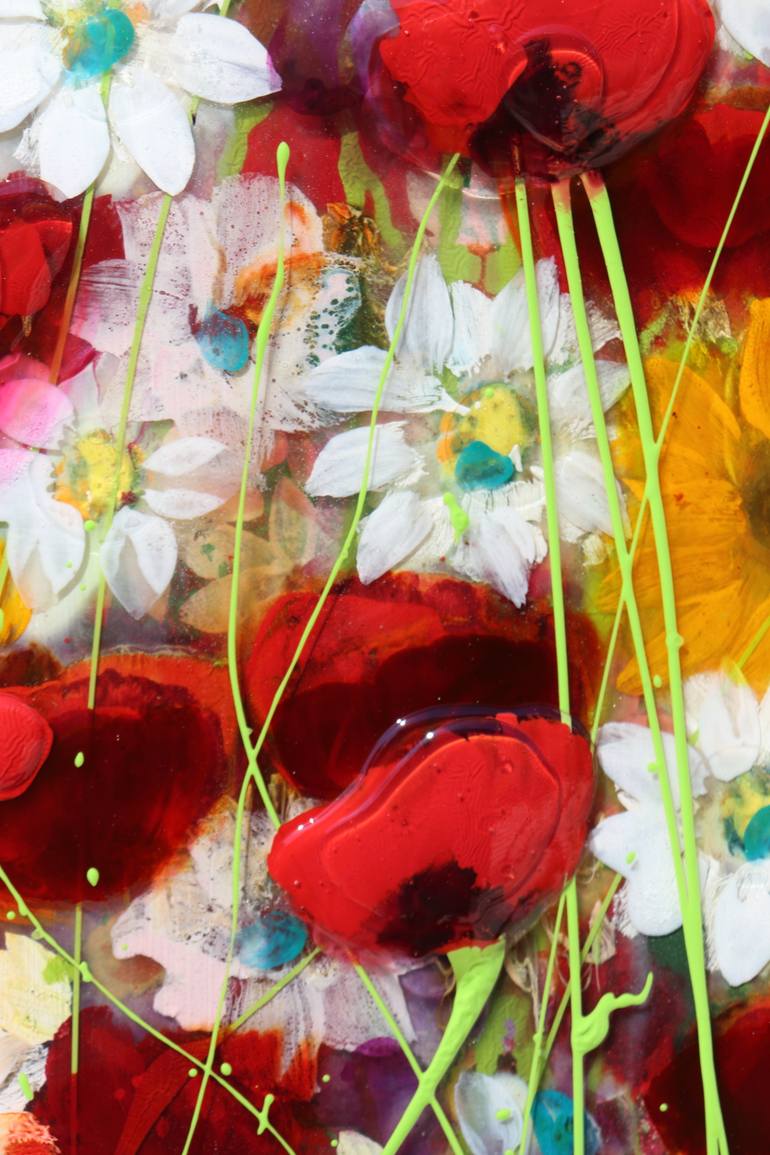 Original Abstract Expressionism Floral Painting by Donatella Marraoni