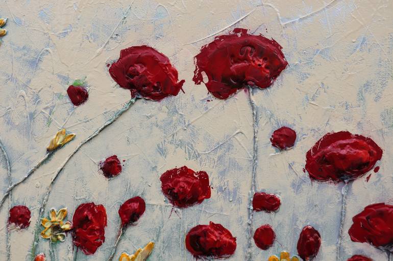 Original Abstract Expressionism Floral Painting by Donatella Marraoni
