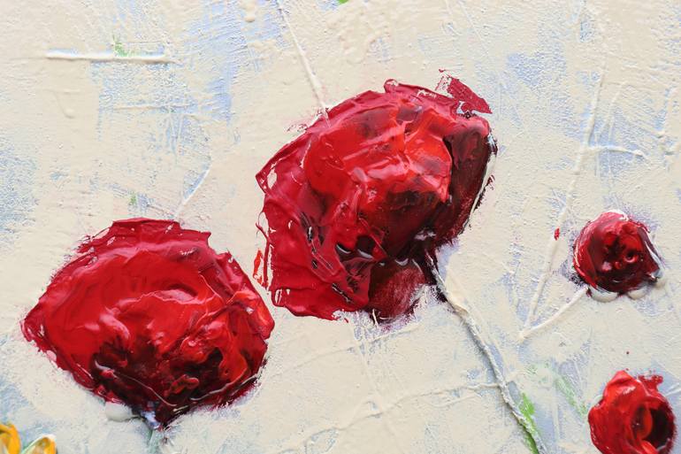 Original Abstract Expressionism Floral Painting by Donatella Marraoni