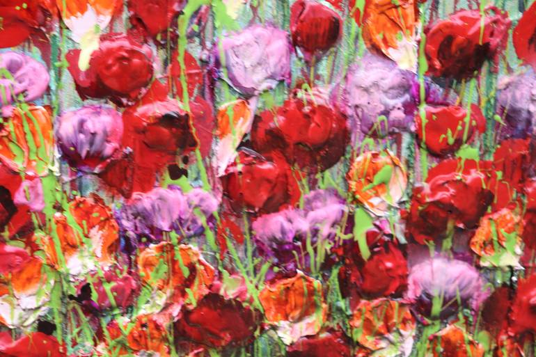 Original Abstract Expressionism Floral Painting by Donatella Marraoni