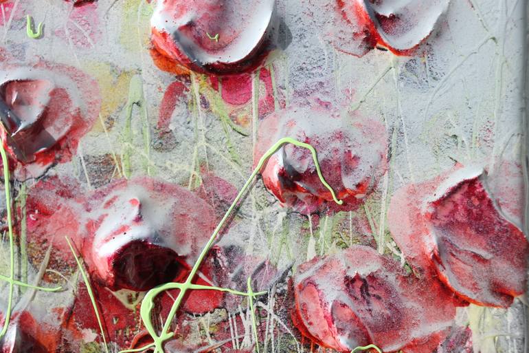 Original Abstract Expressionism Floral Painting by Donatella Marraoni