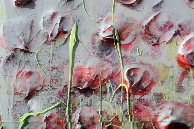 Original Abstract Expressionism Floral Painting by Donatella Marraoni