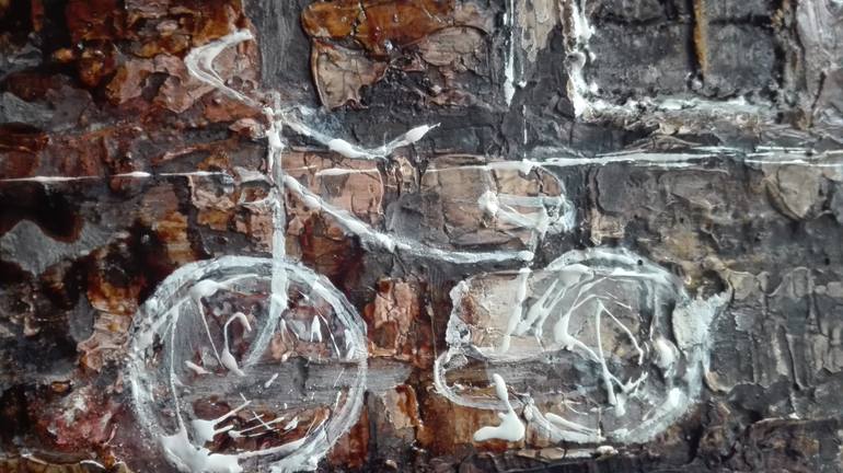 Original Abstract Expressionism Transportation Painting by Donatella Marraoni