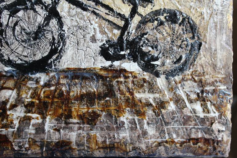 Original Abstract Expressionism Bike Painting by Donatella Marraoni