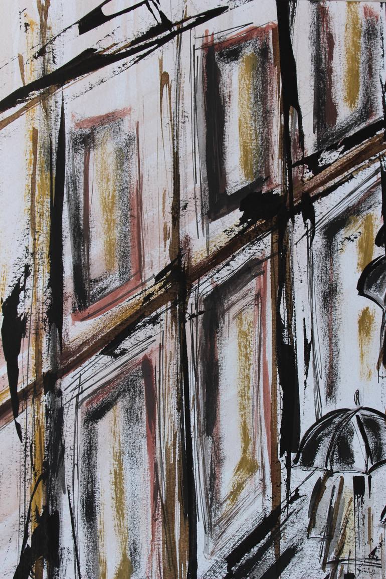 Original Abstract Expressionism Cities Painting by Donatella Marraoni