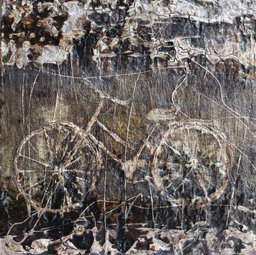 Original Abstract Expressionism Bicycle Paintings by Donatella Marraoni