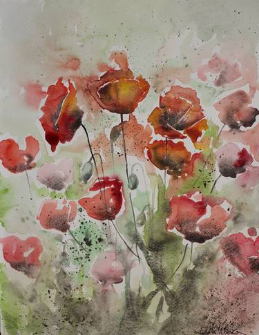 Print of Floral Paintings by Donatella Marraoni