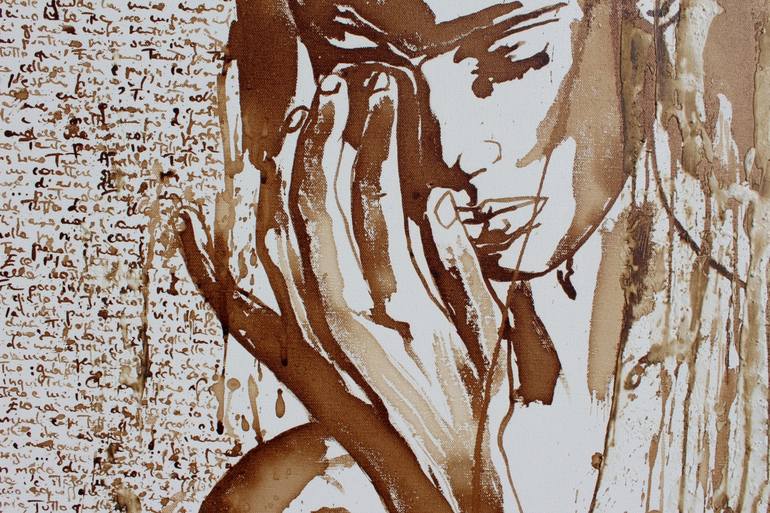 Original Abstract Expressionism Nude Painting by Donatella Marraoni