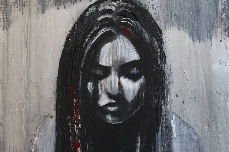 Original Abstract Expressionism People Painting by Donatella Marraoni