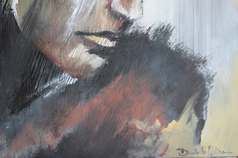 Original Abstract Expressionism Portrait Painting by Donatella Marraoni