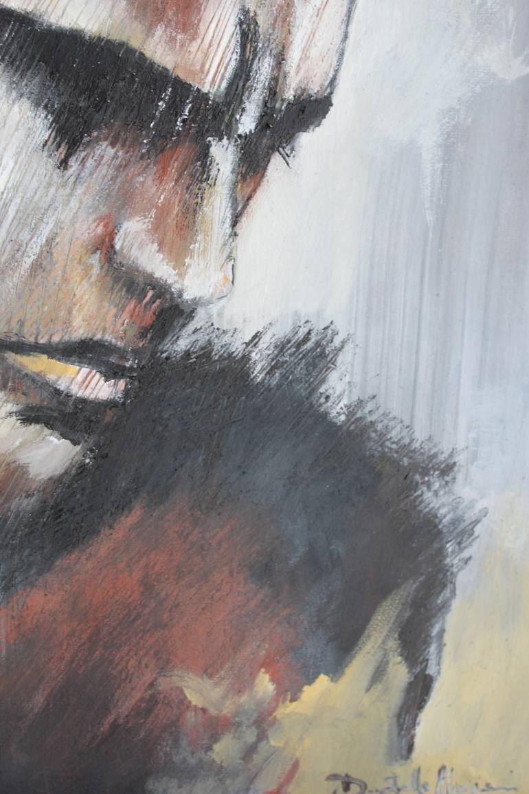 Original Abstract Expressionism Portrait Painting by Donatella Marraoni