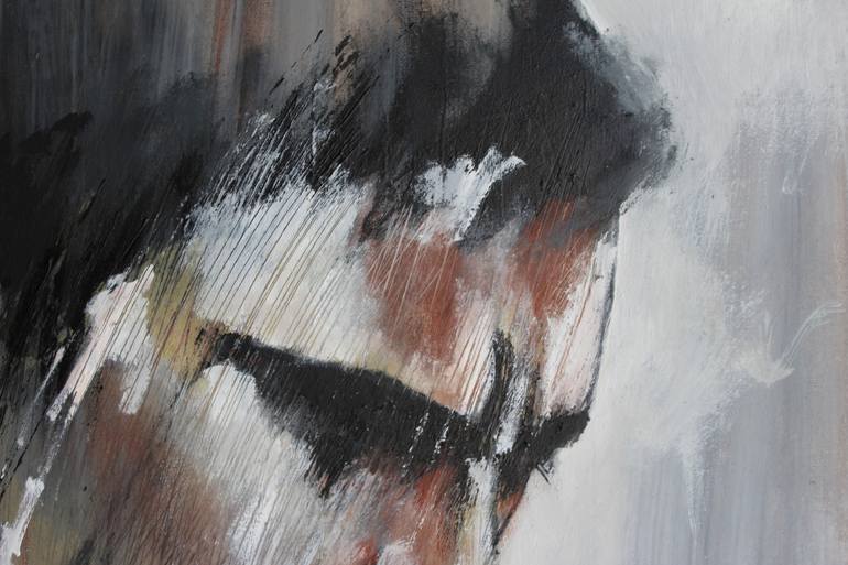Original Abstract Expressionism Portrait Painting by Donatella Marraoni