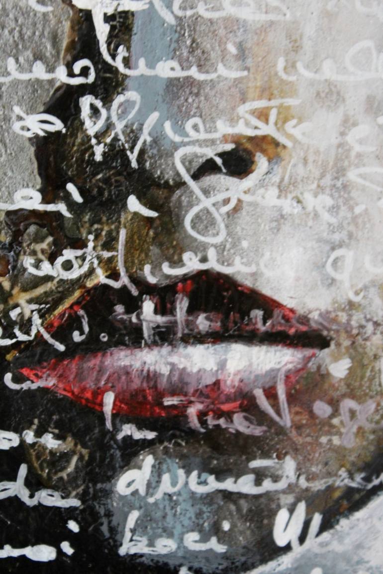 Original Abstract Expressionism Portrait Painting by Donatella Marraoni
