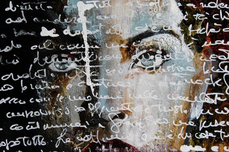 Original Abstract Expressionism Portrait Painting by Donatella Marraoni