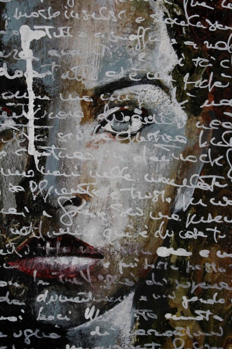 Original Abstract Expressionism Portrait Painting by Donatella Marraoni