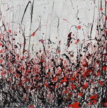 Abstract poppies in red thumb