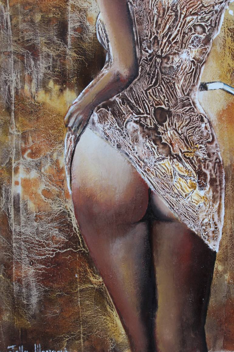 Original Abstract Expressionism Erotic Painting by Donatella Marraoni