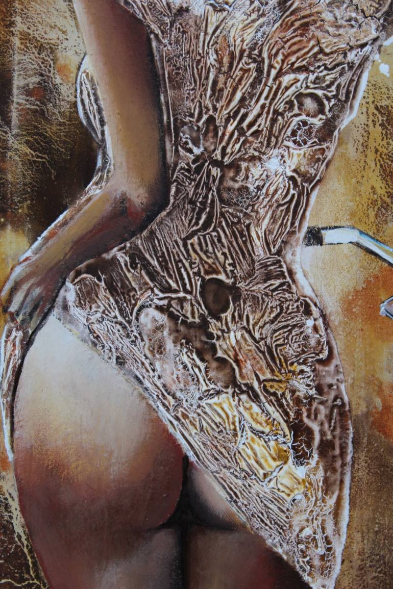 Original Abstract Expressionism Erotic Painting by Donatella Marraoni