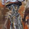 Painted on canvas with oil gloss and cement...............