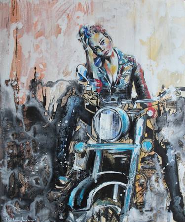 Print of Motorbike Paintings by Donatella Marraoni
