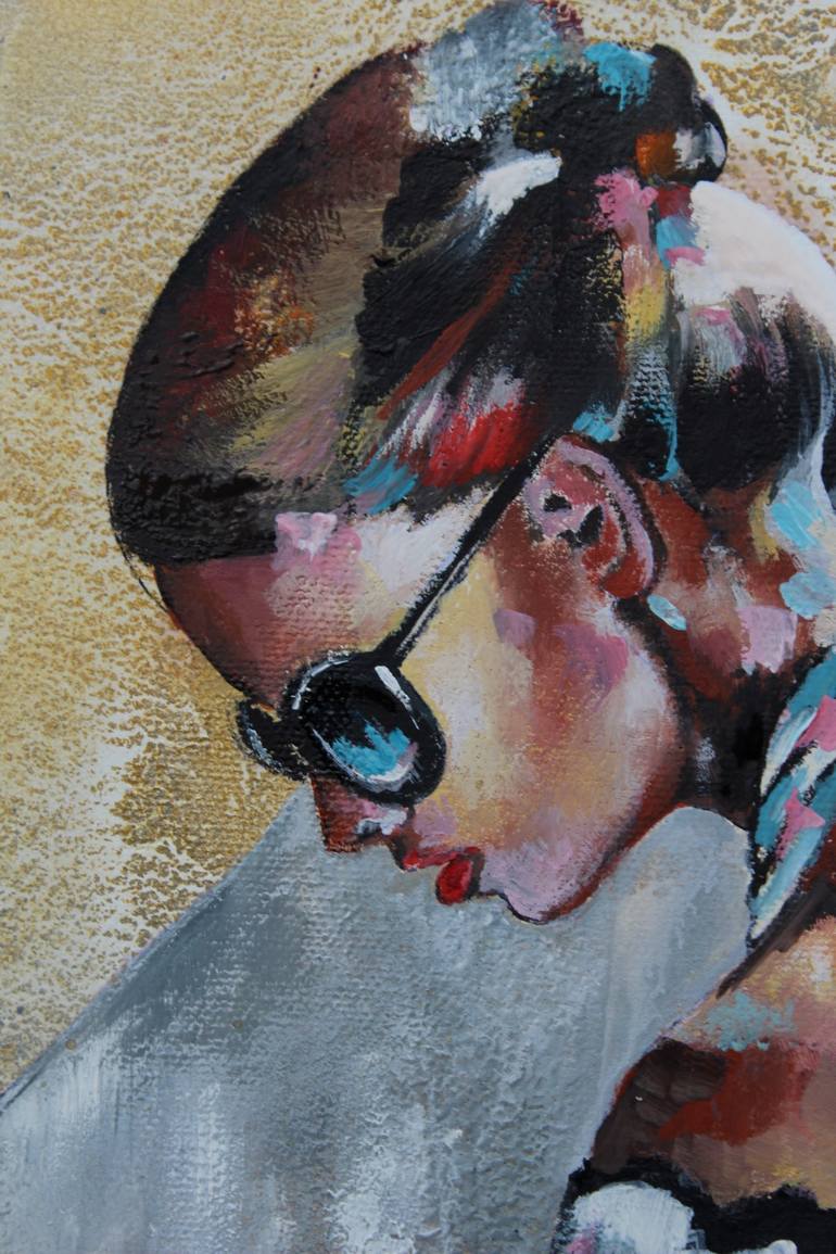 Original Abstract Expressionism Transportation Painting by Donatella Marraoni