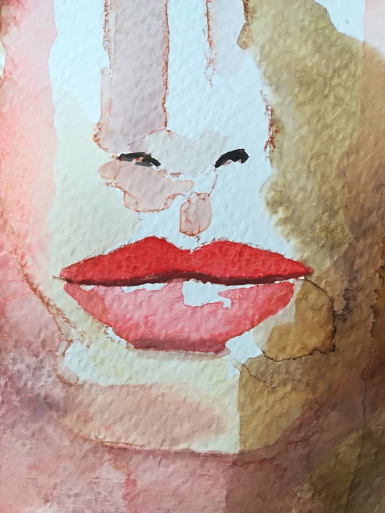 Original Abstract Expressionism Portrait Painting by Donatella Marraoni