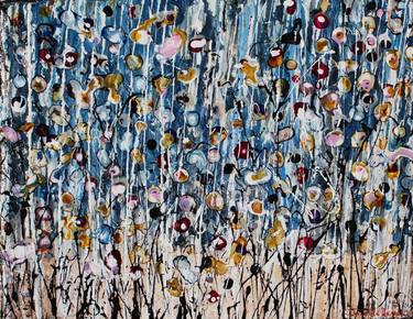 Original Abstract Expressionism Floral Paintings by Donatella Marraoni