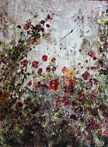 Print of Abstract Expressionism Floral Paintings by Donatella Marraoni