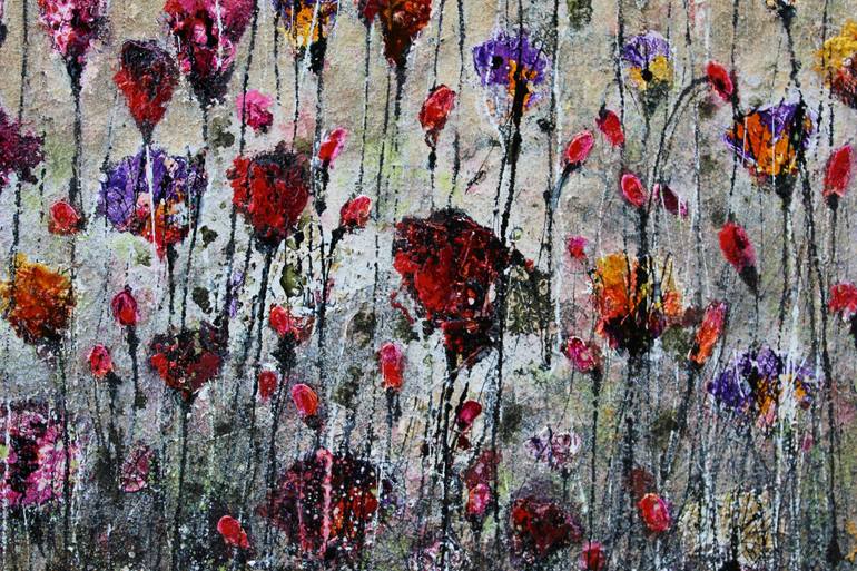 Original Abstract Expressionism Floral Painting by Donatella Marraoni