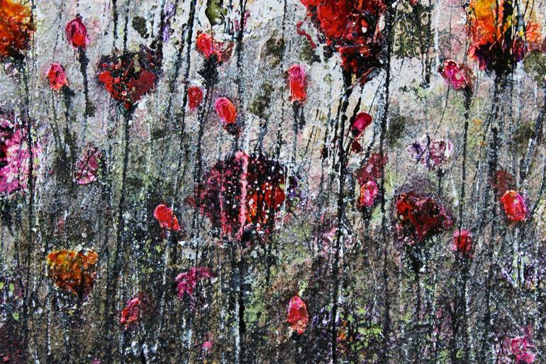 Original Abstract Expressionism Floral Painting by Donatella Marraoni